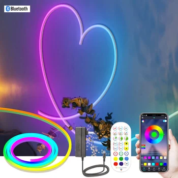 Светодиодные неоновые ленты 12V Dreamcolor Bluetooth RGB лента Водонепроницаемая гибкая лента RGBIC с регулируемой яркостью для декора экрана ТЕЛЕВИЗОРА на рабочем столе