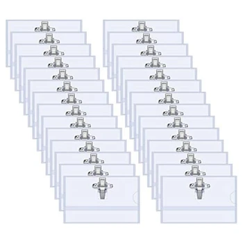 Горизонтальные держатели именных бейджей в виде булавок из 100 штук со вставками Fit Card 90x55 мм