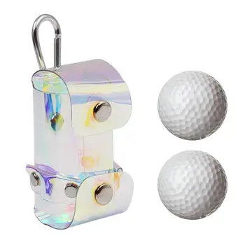Прозрачная сумка для мяча для гольфа из ПВХ Маленькая сумка для мяча для гольфа Поясные сумки для гольфа с магнитной пряжкой Мини-сумки для хранения для гольфа