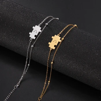 Модный женский браслет Skyrim из нержавеющей стали Золотого цвета, подвеска-головоломка, Регулируемые браслеты-цепочки, Ювелирный подарок для влюбленных