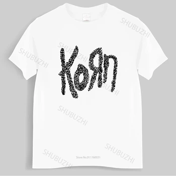 Летняя мужская футболка с логотипом KORN Band, Мужская Белая футболка, Фанатская футболка Metal Band, футболка унисекс, крутые топы для подростков, прямая доставка