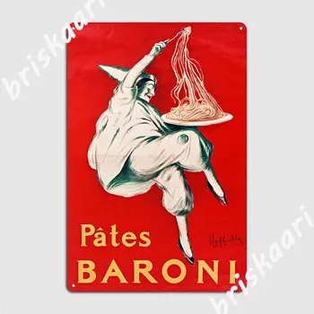 Реклама Старой Итальянской Пасты Паштеты Baroni Leonetto Cappiello 1921 Металлическая Вывеска Таблички Для Гостиной На Заказ Жестяная Вывеска Плакат