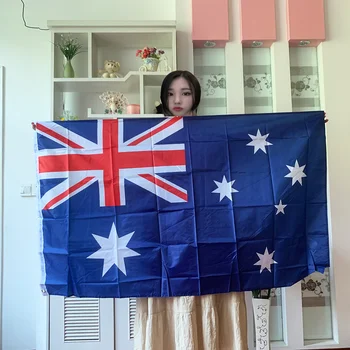 Флаг Австралии 90x150 см, высококачественный полиэстер, вывешивающий Австралийский национальный баннер, Большой флаг для дома на открытом воздухе и в помещении.
