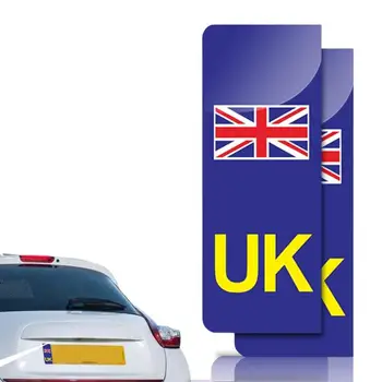 Наклейки на окна автомобиля в Великобритании, белые/желтые, 10 штук, Наклейки на автомобили в Великобритании для легковых автомобилей, грузовиков, внедорожников, 1,57 X 3,93 дюйма