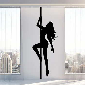 Сексуальная Танцующая девушка Наклейка на стену Beauty Lady Силуэт Виниловые наклейки на стены Танцоры Съемные Настенные фрески Плакат Танцоры AZ951
