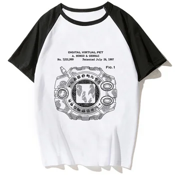 Футболки Digimon женская уличная одежда, футболка для девочек, одежда в стиле харадзюку