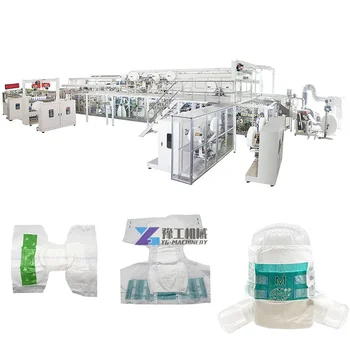 Полуавтоматическая экономичная линия по производству гигиенических салфеток для взрослых, детских подгузников, машина для изготовления подгузников для взрослых
