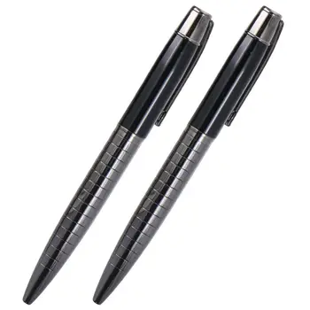 Шариковые ручки с черными чернилами, Гладкое письмо, Черная 1 мм Средняя Шариковая Металлическая Офисная