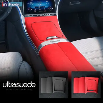 Ultrasuede Автомобильный Подлокотник Коробка Панель Внутренняя Крышка Центральной Консоли Для Mercedes Benz C Class 2022 W206 AMG Универсал S206 Аксессуары