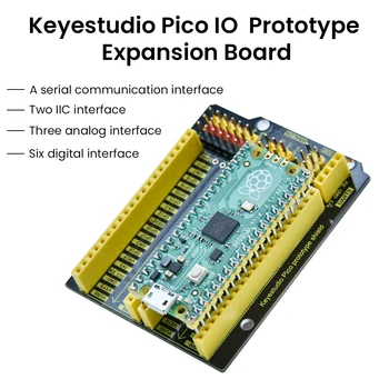 Прототип платы расширения Keyestudio Pico IO для Raspberry Pi Sheild Diy Kit
