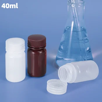 Маленькая круглая пластиковая бутылка объемом 60 МЛ с завинчивающейся крышкой, контейнер для хранения пищевых материалов из полипропилена, Герметичная упаковка 10 шт.