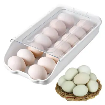 Дозатор для скручивания яиц Автоматический дозатор для скручивания яиц для холодильника Ящики-органайзеры для хранения яиц с возможностью штабелирования