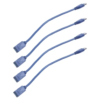 4X Синий разъем USB 3.0 от мужчины к мужчине F/M Тип A Удлинительный кабель 30 см