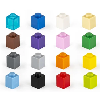 400шт объемных строительных блоков Толстые фигурки, кирпичи 1x1 точек, обучающие креативные, совместимые с 3005 пластиковыми игрушками для детей