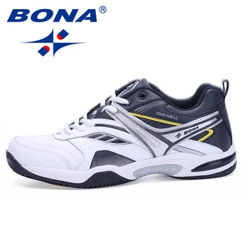 Мужская теннисная обувь BONA New Classics в стиле классики, мужская спортивная обувь на шнуровке, высококачественные Удобные мужские кроссовки, быстрая бесплатная доставка