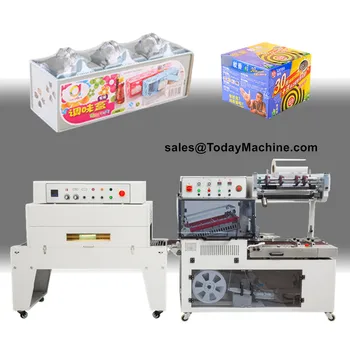 Автоматическая машина для непрерывной упаковки пищевых продуктов в коробки для печенья в пластиковую пленку L-типа для герметизации и резки термоусадочной упаковки