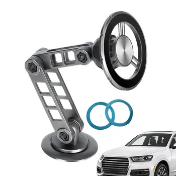 Автомобильный магнитный держатель для телефона, вращающаяся на 360 градусов приборная панель, Магнитная всасывающая подставка для телефона, Регулируемый складной автомобильный держатель для телефона с громкой связью