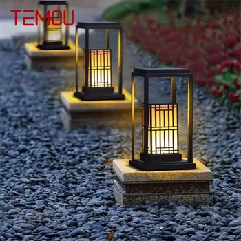 Уличная лампа для лужайки TEMOU, китайское классическое светодиодное портативное освещение, водонепроницаемое IP65 для электричества, Домашний отель, Вилла, Садовый декор