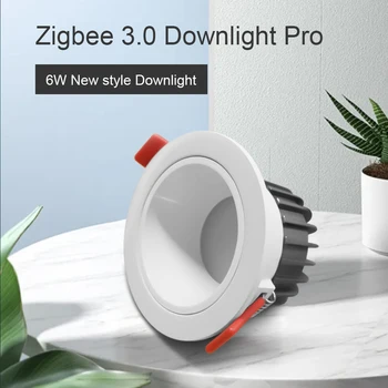 GLEDOPTO Zigbee 3.0 Умный Водонепроницаемый Потолочный Светильник Pro 6 Вт RGB/WW/CW Совместим с Hub Tuya APP RF Remote Voice Control