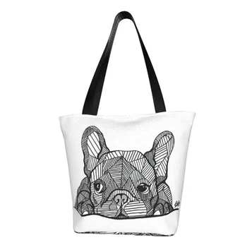 Сумка для покупок для щенков французского бульдога, холщовые сумки через плечо, прочная сумка для французской собаки большой емкости