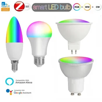 Ewelink Zigbee RGB Smart Led Light Светодиодные Лампы RGB E14 /E27 /GU10 MR16 С Регулируемой Яркостью Светодиодные Лампы Smart Home Работают С Alexa Google Home
