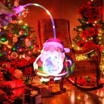 Рождественский светящийся фонарь с тремя переключателями передач, Креативный снеговик, Переносной детский подарок, Праздничные принадлежности для 4-летних детей из пластика