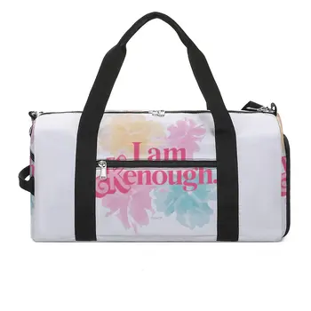 Спортивная сумка I Am Kenough, спортивная сумка с обувью, розово-голубая мужская сумка с оксфордским рисунком в цветочек, Графическая тренировочная сумка для фитнеса