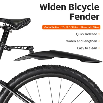 Расширяющееся Велосипедное брызговое крыло, Быстроразъемные 26-29-дюймовые Универсальные велосипедные крылья, Регулируемые передние и задние брызговики велосипеда, Защита велосипеда от грязи