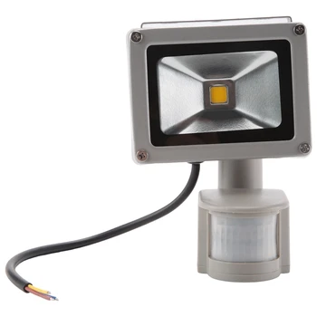 Теплый белый светодиодный прожектор Spotlight Прожектор со светодиодной подсветкой и датчиком движения PIR (10 Вт)