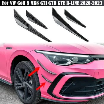 4ШТ Сплиттер Боковых Противотуманных Фар Переднего Бампера Для Volkswagen VW Golf 8 MK8 GTI GTD GTE R-LINE 2020 2021 2022 2023