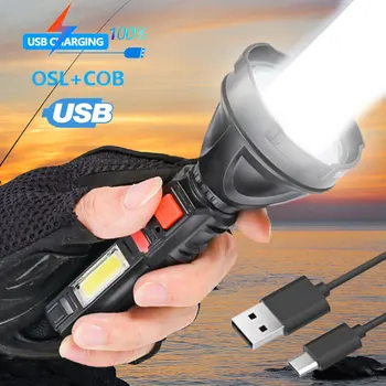 Светодиодный фонарик Pocketman USB Перезаряжаемые фонари Водонепроницаемый фонарь Походный фонарик Тактические фонари с батареей