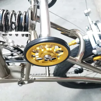 Складной велосипед Easy Wheel из алюминиевого сплава Brompton Easywheel, сверхлегкие нажимные колеса с герметичным подшипником, велосипедные детали, черный