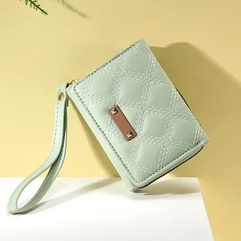 Корейская версия кошелька, женская короткая нишевая Простая маленькая сумка для студенческих билетов с ароматом, многоцветная сумка большой емкости